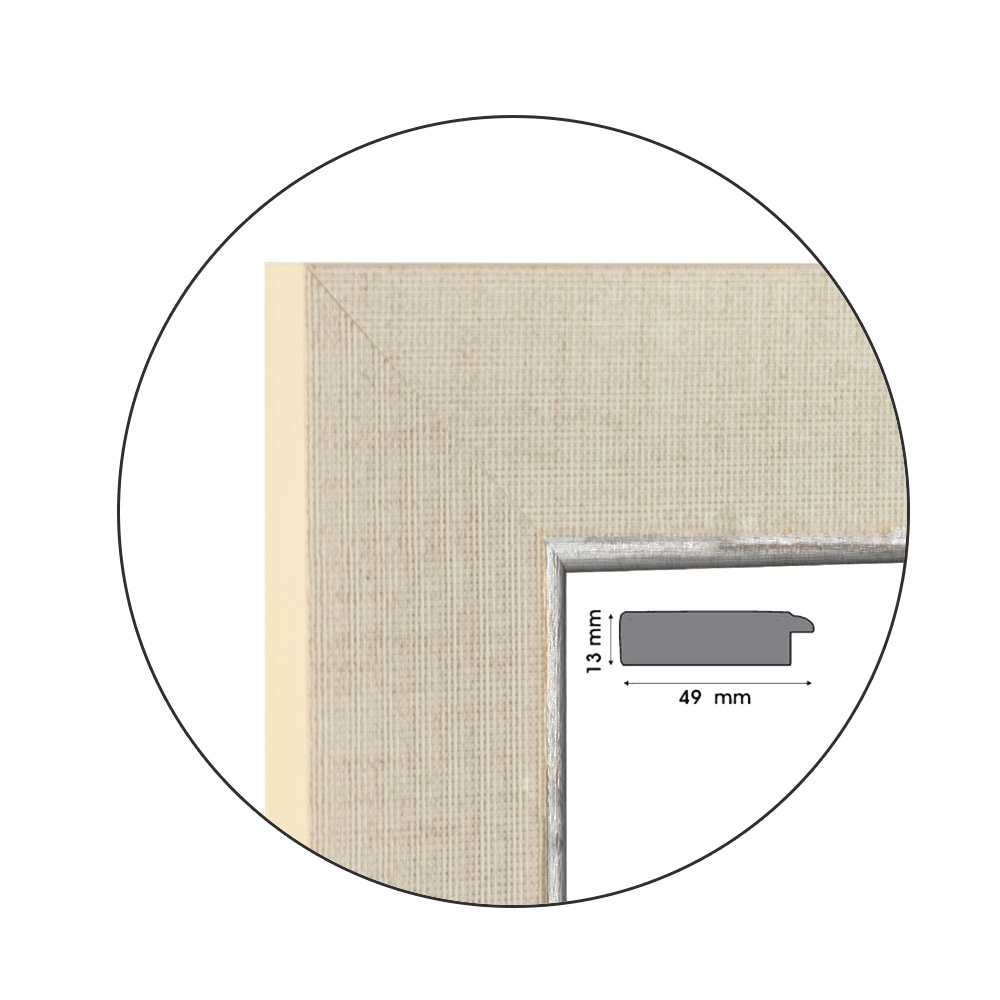 Ramă Textura Grande Silver | 4,9 cm